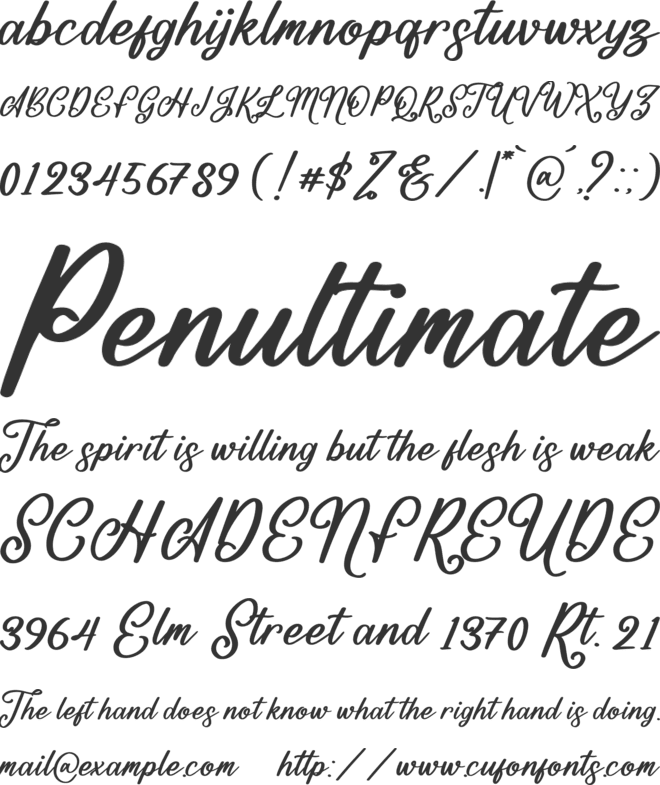 Mountain Brilliant font preview