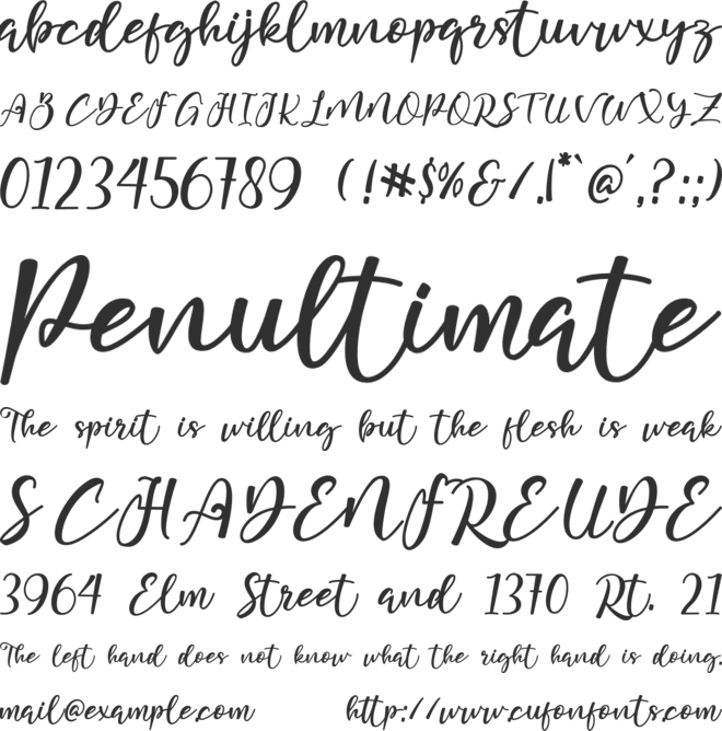 Rosta font preview