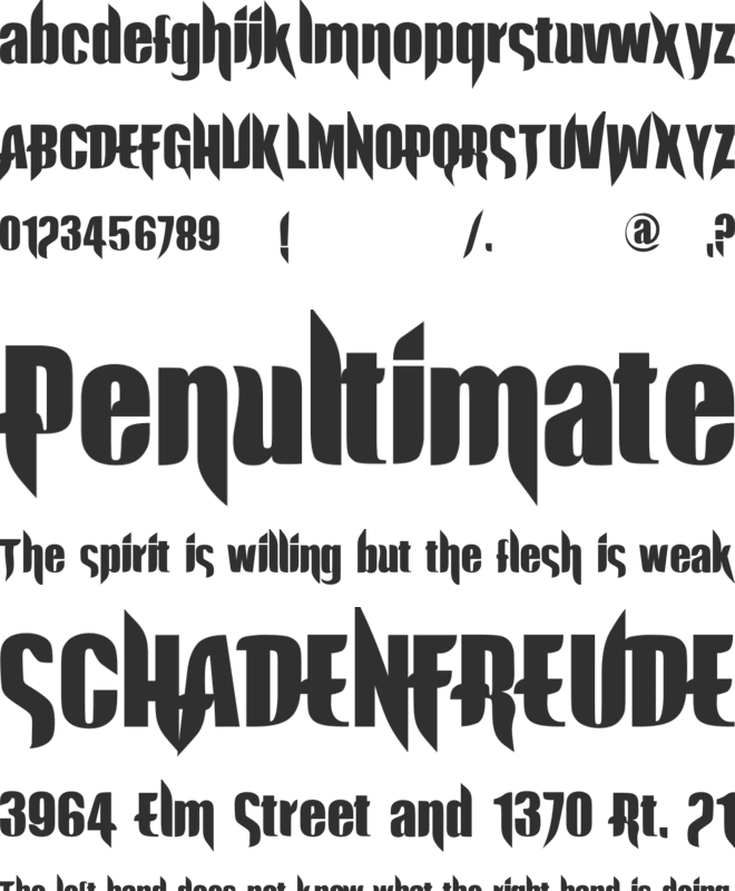 Exorcista font preview