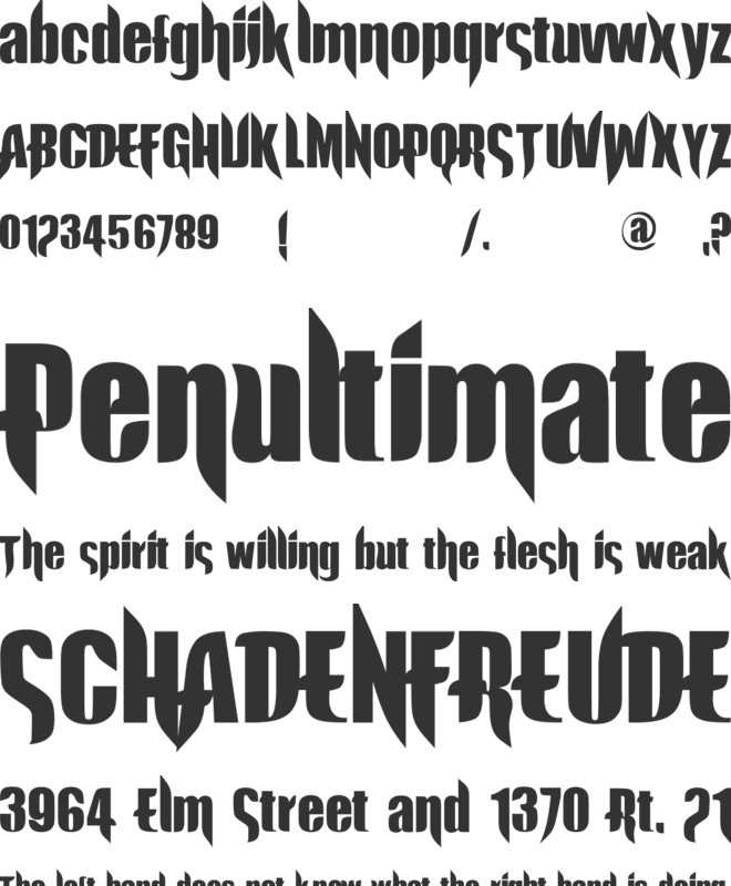 Exorcista font preview