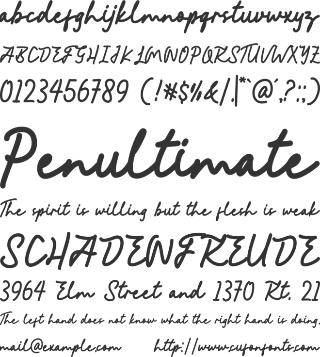 Kintanya font preview