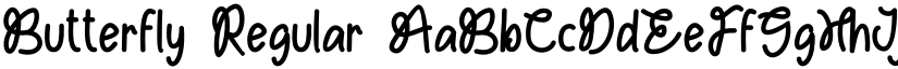 Butterfly Regular font