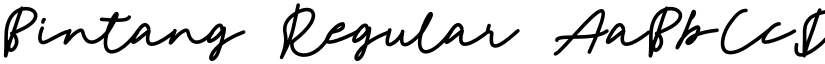 Bintang Regular font