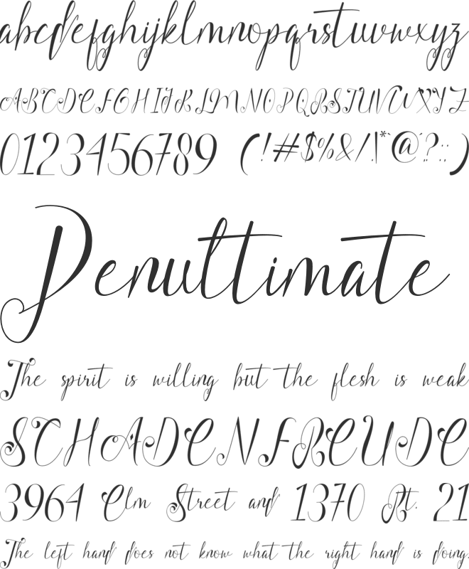 Radiant font preview