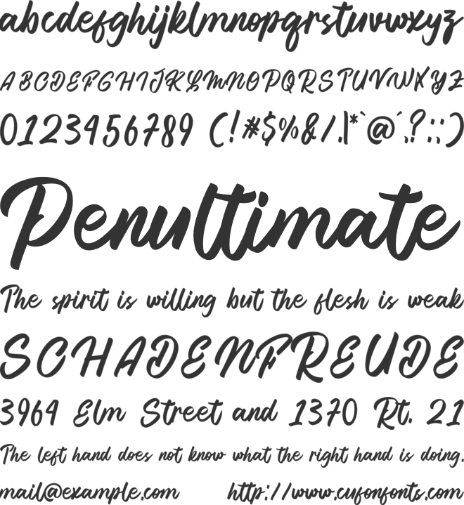 Regal Love font preview