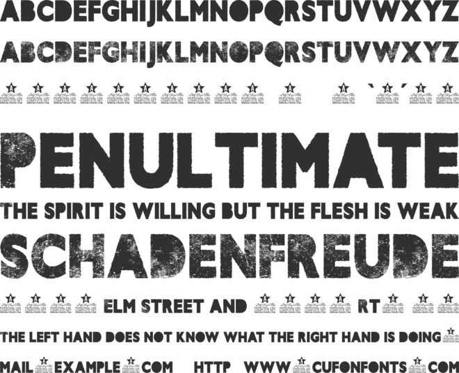 UNDERWAY PERSONAL USE font preview