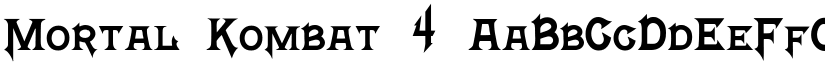 Mortal Kombat 4 font