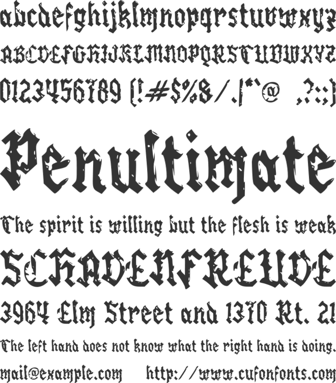 c Camat Eselon III font preview