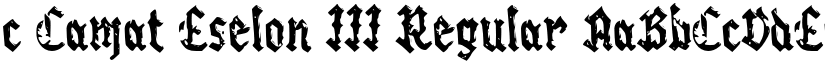 c Camat Eselon III Regular font