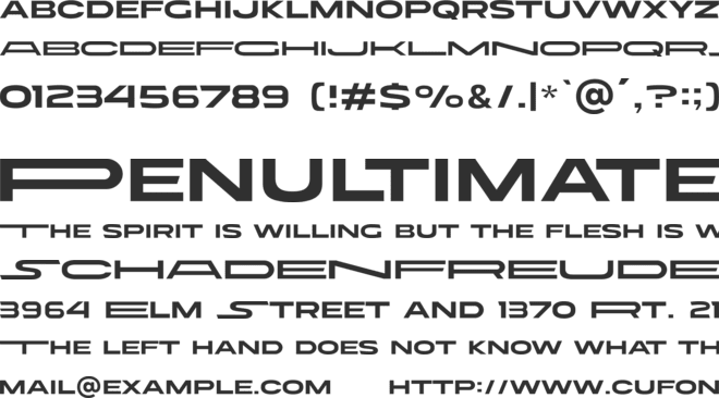 Gimbal Extended font preview