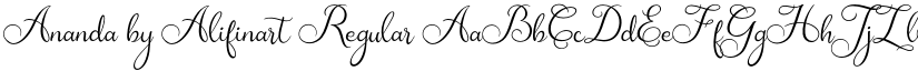 Ananda by Alifinart Regular font