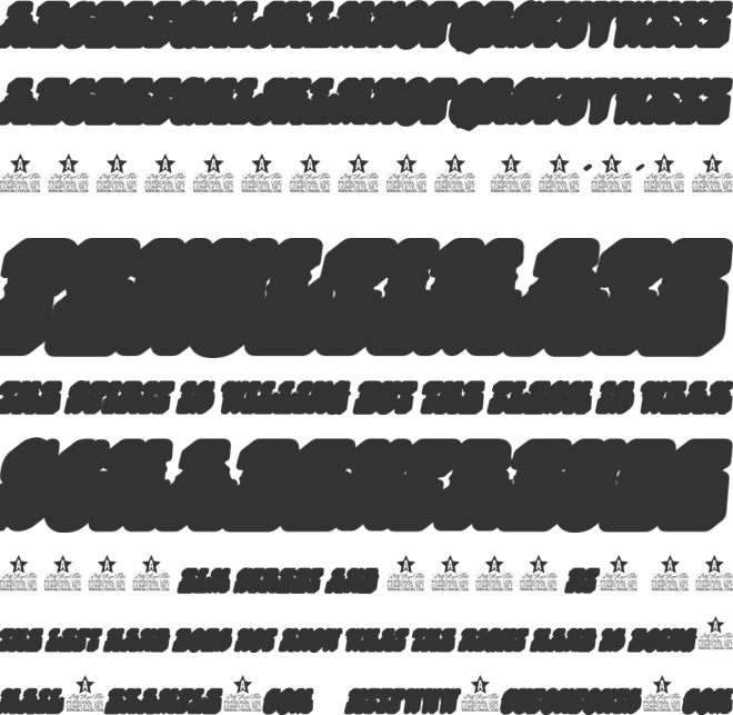 HIPPIES EXTRA  PERSONAL U font preview