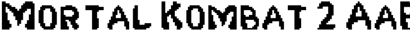 Mortal Kombat 2 font