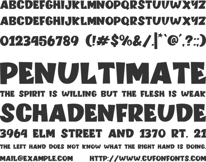 FROG KIDS font preview