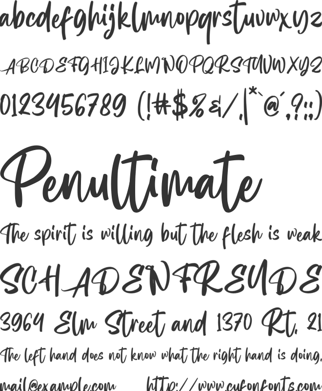 Better minds font preview