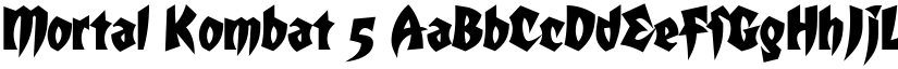 Mortal Kombat 5 font