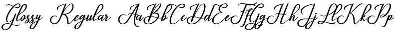 Glossy Regular font