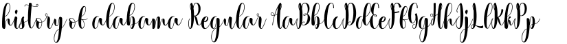 history of alabama Regular font