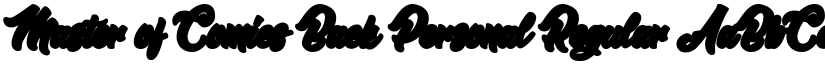 Master of Comics Back Personal Regular font