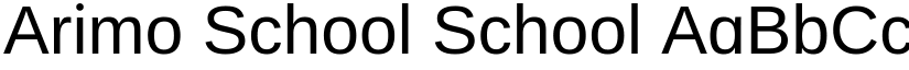 Arimo School School font