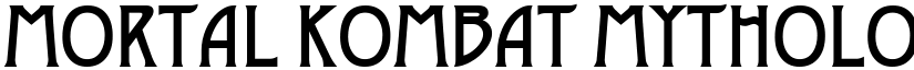 Mortal Kombat Mythologies font