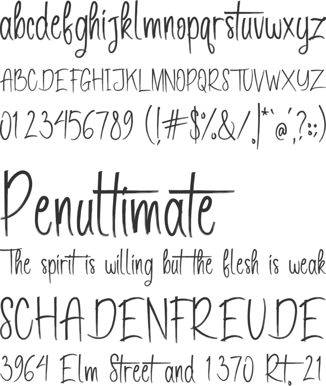 Ramonety font preview