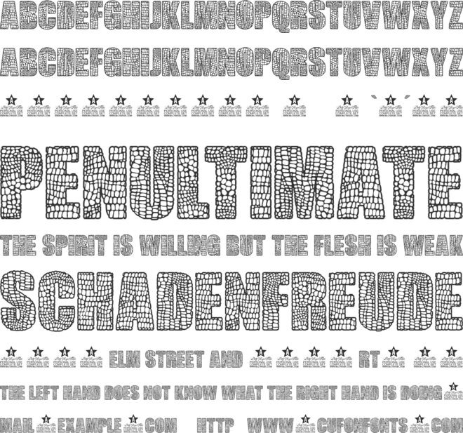 CREATURE PERSONAL USE font preview