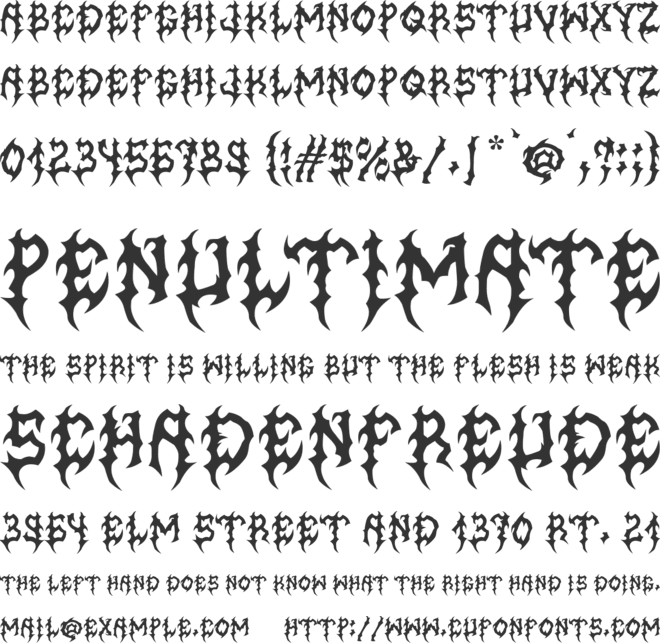 MB Graveyard Designs font preview