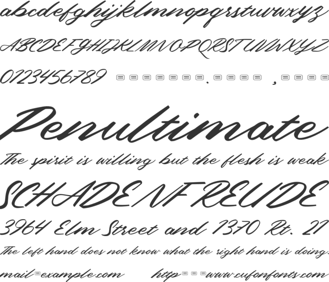 Sweet June Free Trial font preview