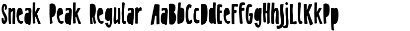 Sneak Peak font download
