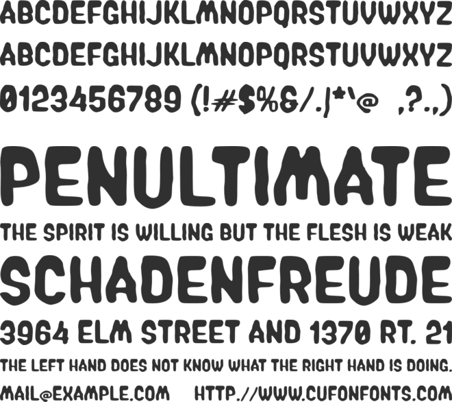 c Chipmunk font preview