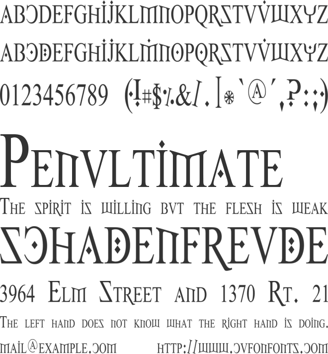 Fire Of Ysgard font preview