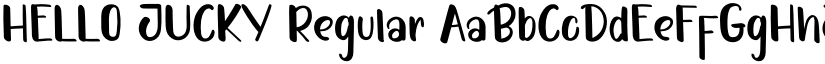 HELLO JUCKY Regular font