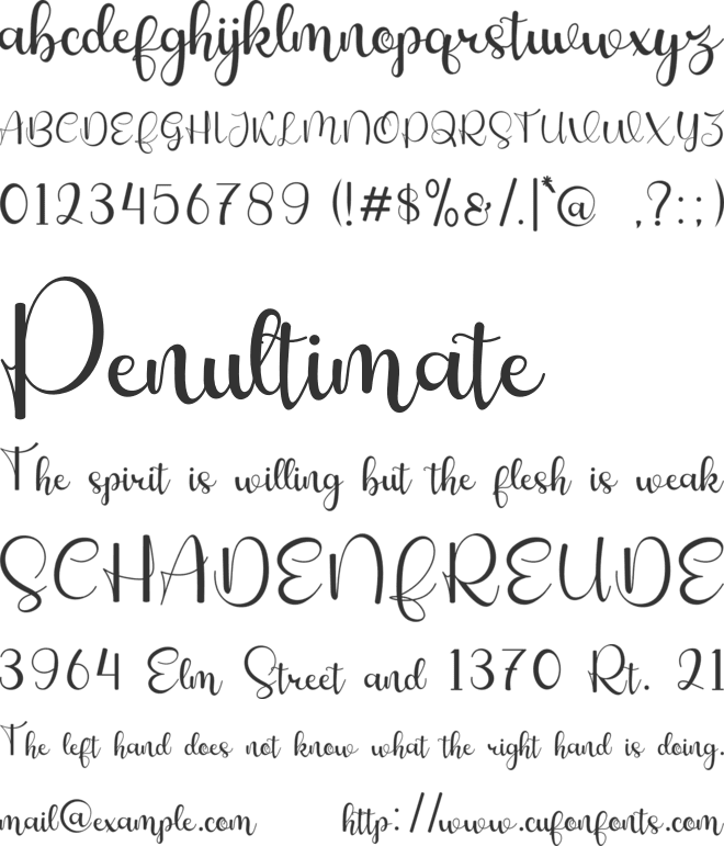 Glorihouse font preview