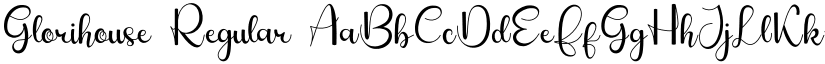 Glorihouse Regular font
