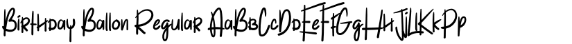 Birthday Ballon Regular font