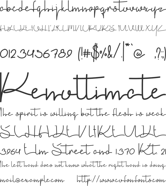 White House font preview