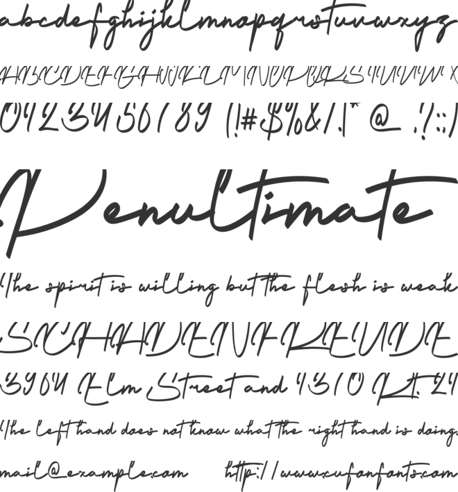 Southerly font preview