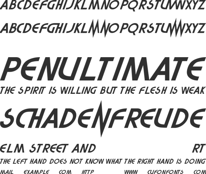 Highlander font preview