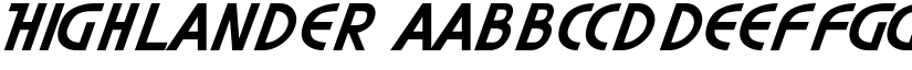 Highlander font