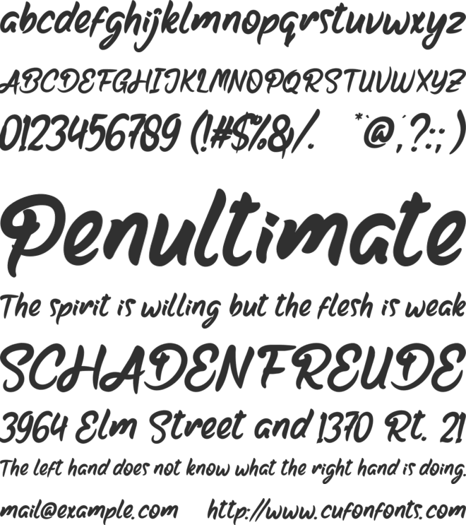 Dating font preview
