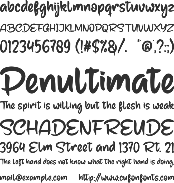 Bachelor font preview