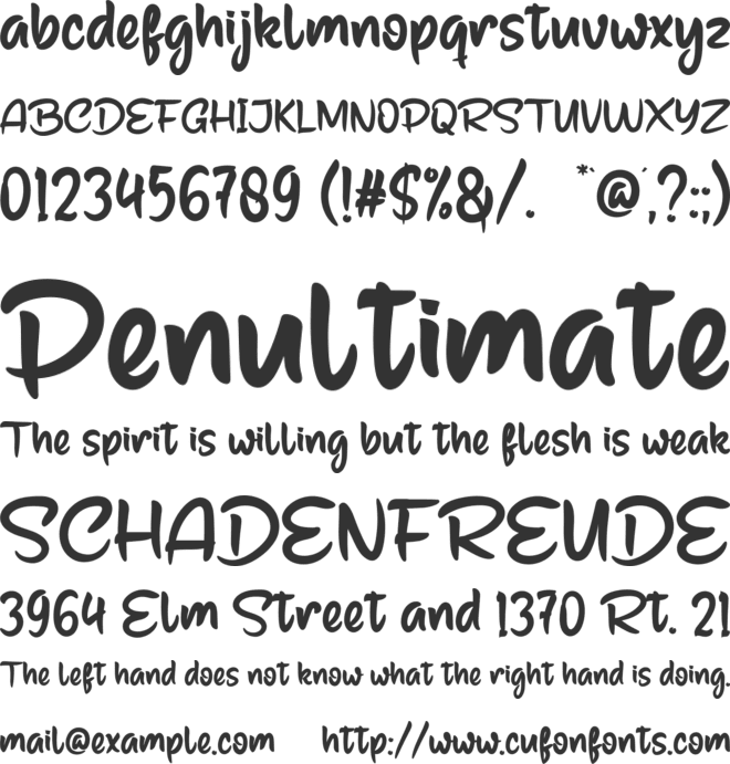 Bachelor font preview