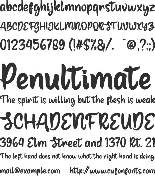 Kerfing font preview
