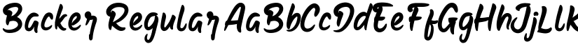 Backer Regular font