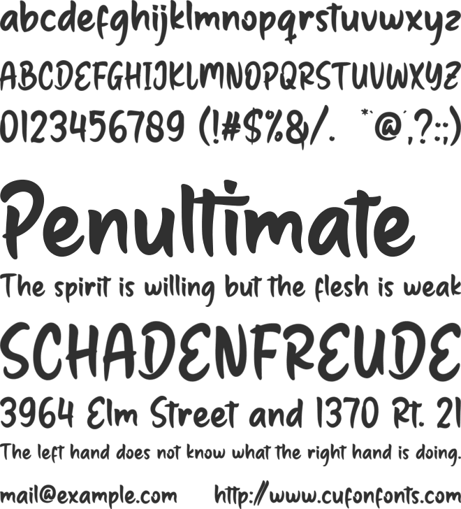 Rational font preview