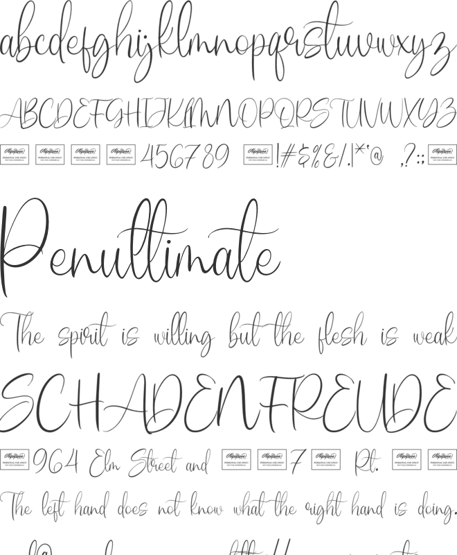 Magderyna font preview