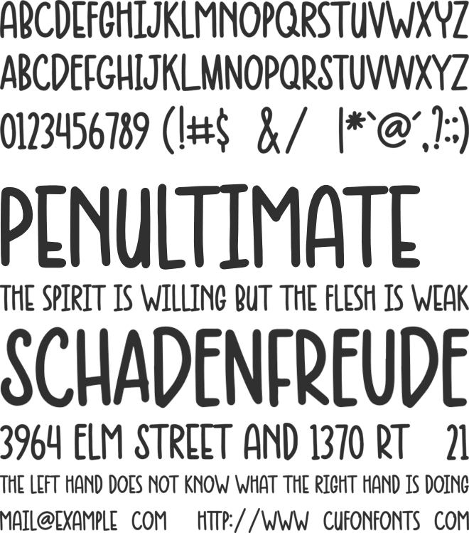 Boodie Crafter font preview