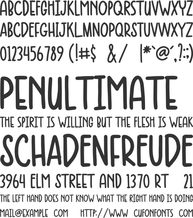 Boodie Crafter font preview