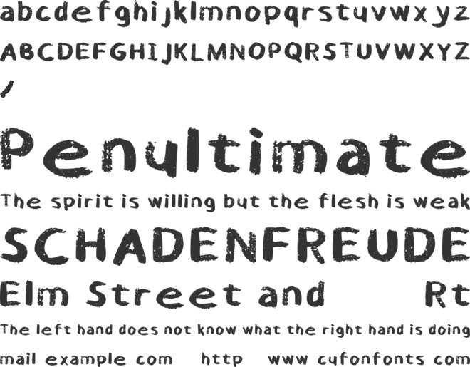 Chalk font preview
